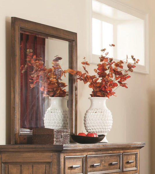 Elk Grove Rustic Rectangular Dresser Mirror - ATL FURNITURE