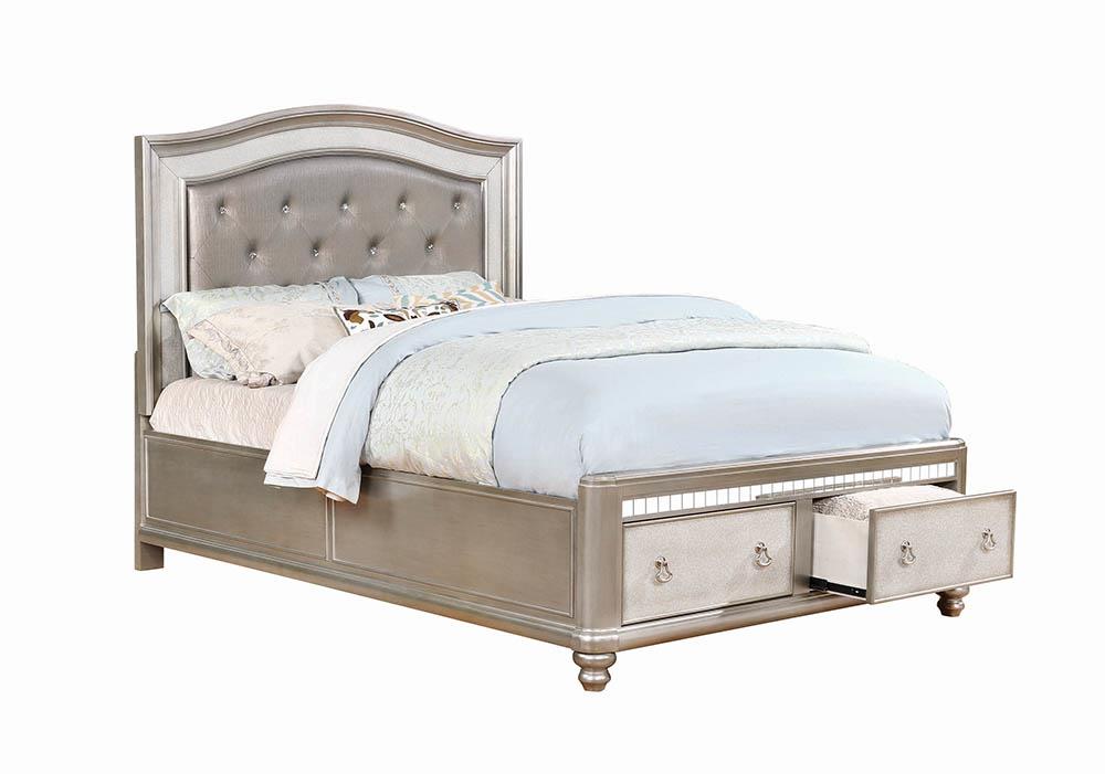 G204183 Bling Game Metallic Eastern King Bed - ATL FURNITURE