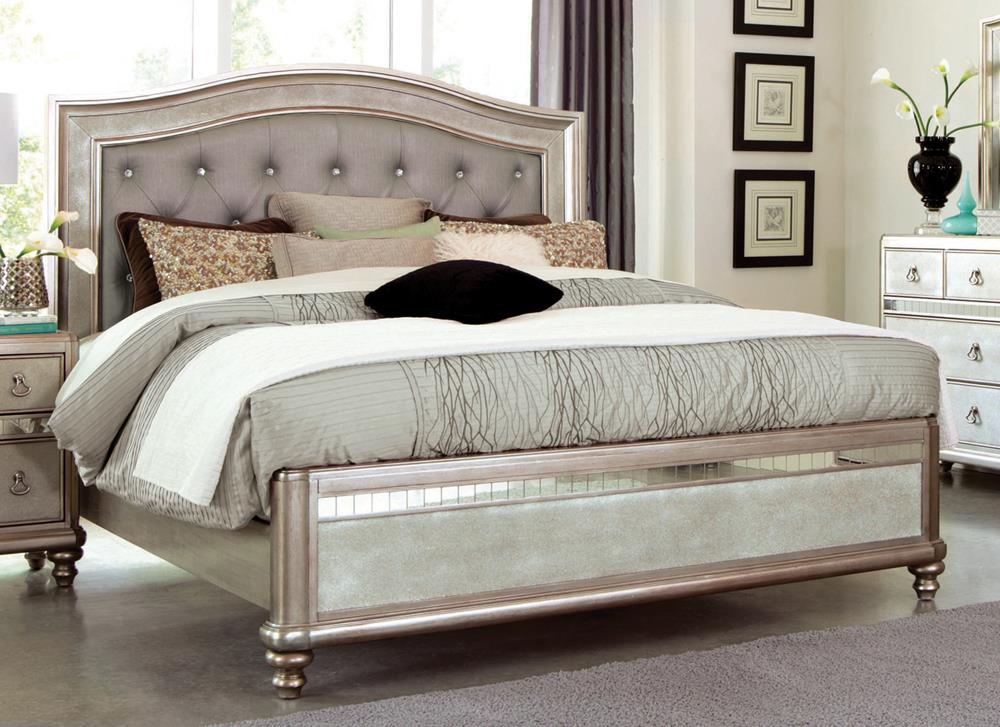 Bling Game Metallic Eastern King Bed - ATL FURNITURE