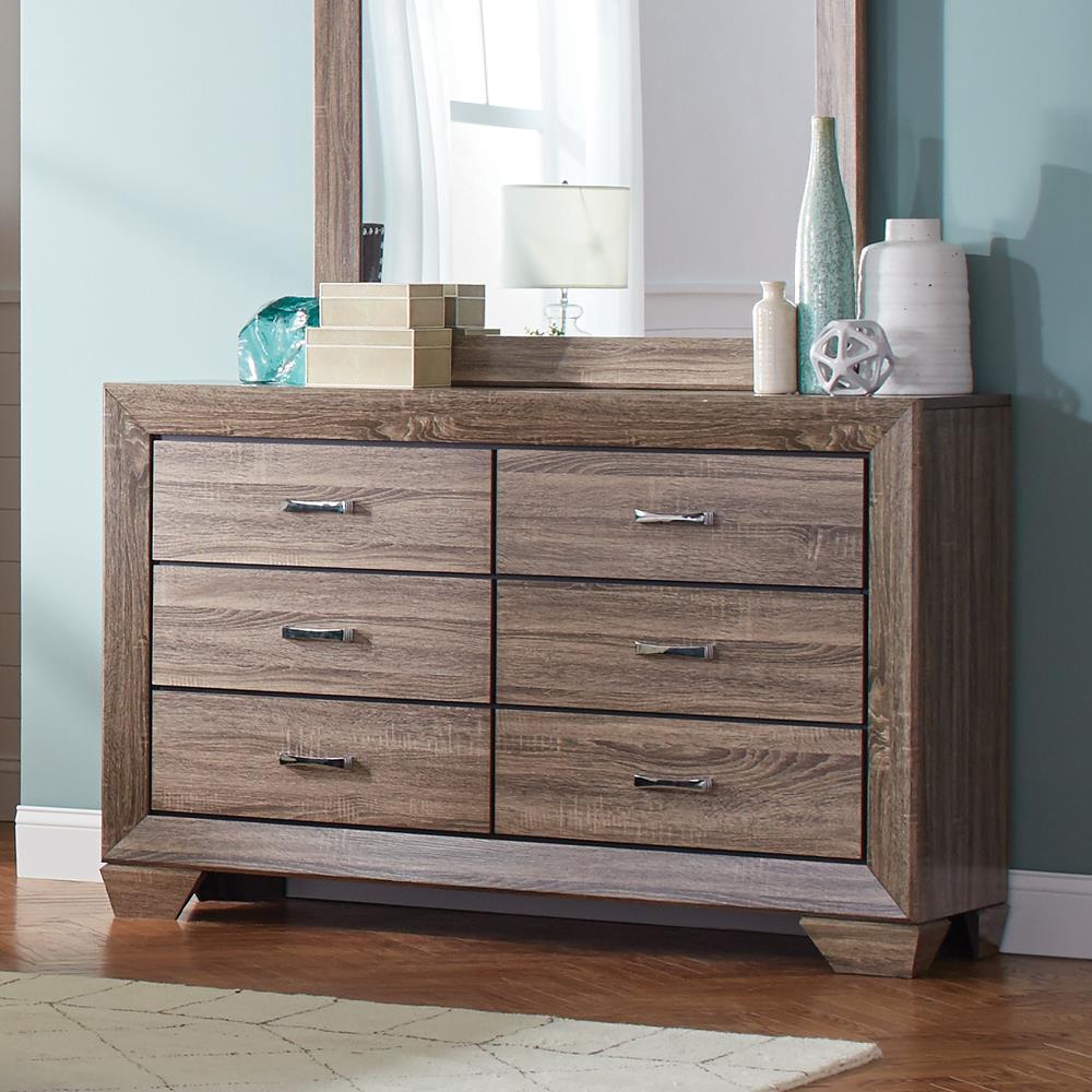 Kauffman Transitional Six-Drawer Dresser - ATL FURNITURE