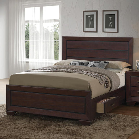 G204393 Fenbrook Transitional Dark Cocoa Queen Bed - ATL FURNITURE