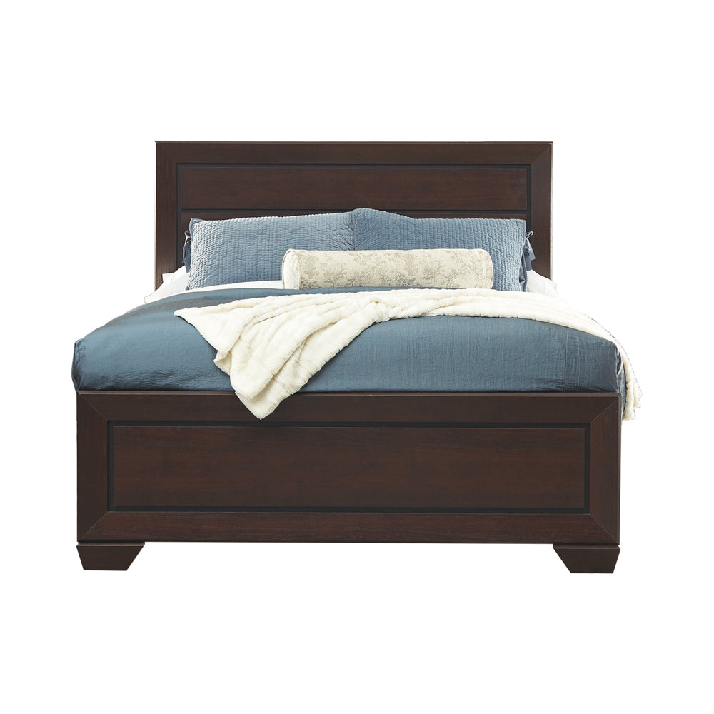 Kauffman Wood Eastern King Panel Bed Dark Cocoa