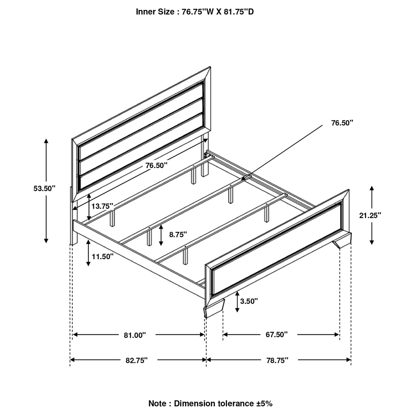 Kauffman Wood Eastern King Panel Bed Dark Cocoa