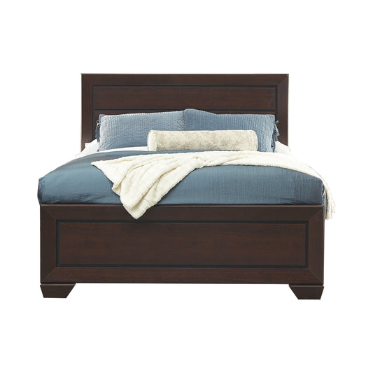Kauffman Wood Queen Panel Bed Dark Cocoa