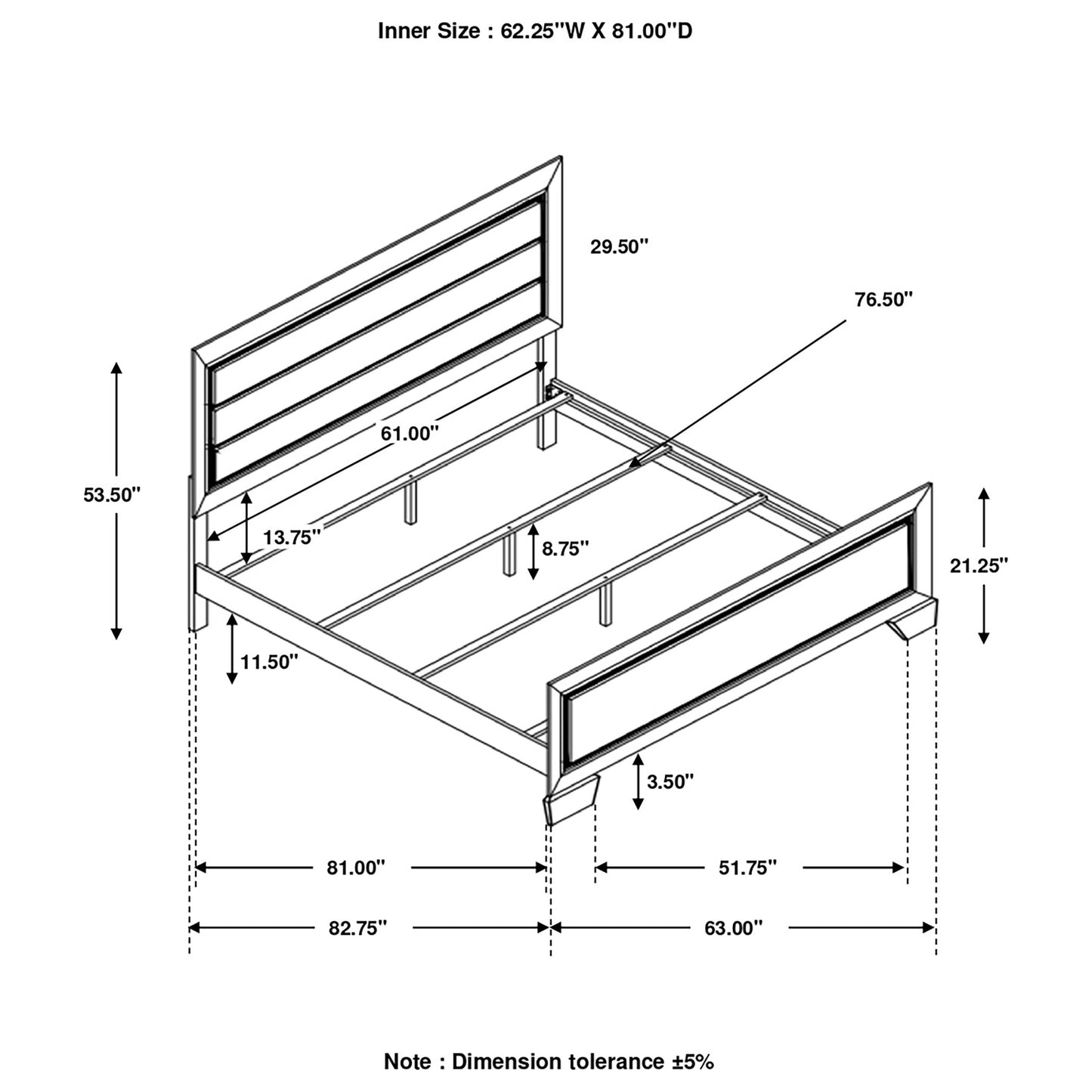 Kauffman Wood Queen Panel Bed Dark Cocoa