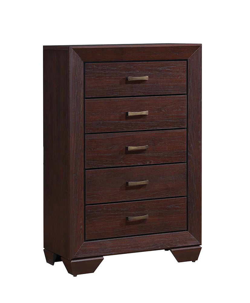 Kauffman 5-drawer Bedroom Chest Dark Cocoa