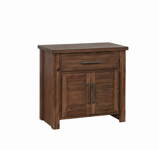 Sutter Creek Vintage Bourbon One-Drawer Nightstand With Two Doors - ATL FURNITURE