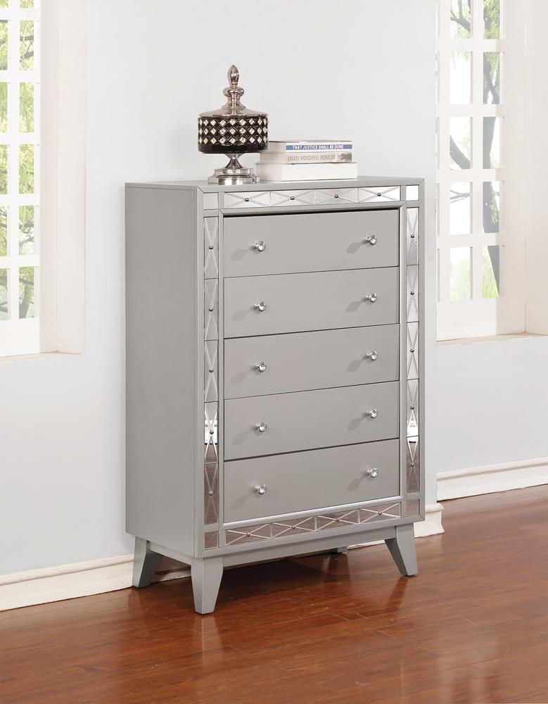 Leighton Contemporary Five-Drawer Chest - ATL FURNITURE