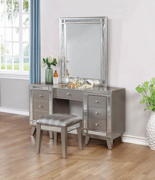 Leighton Contemporary Vanity Desk and Stool - ATL FURNITURE