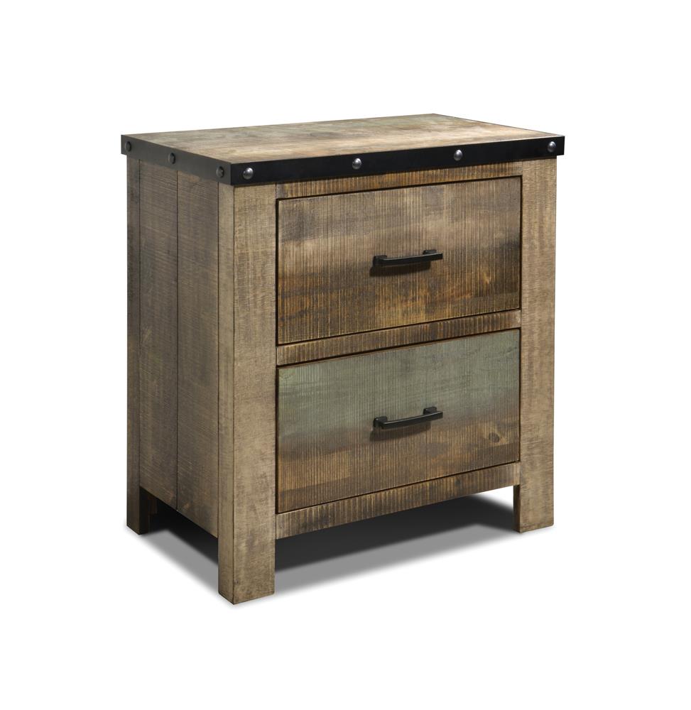 Sembene Antique, Multi-Colored Nightstand - ATL FURNITURE