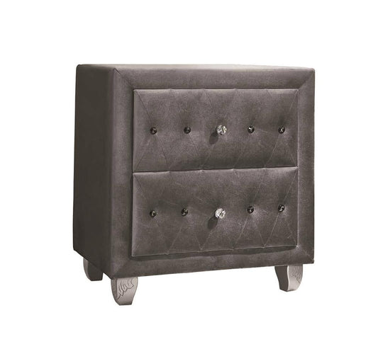 Deanna Metallic Nightstand - ATL FURNITURE