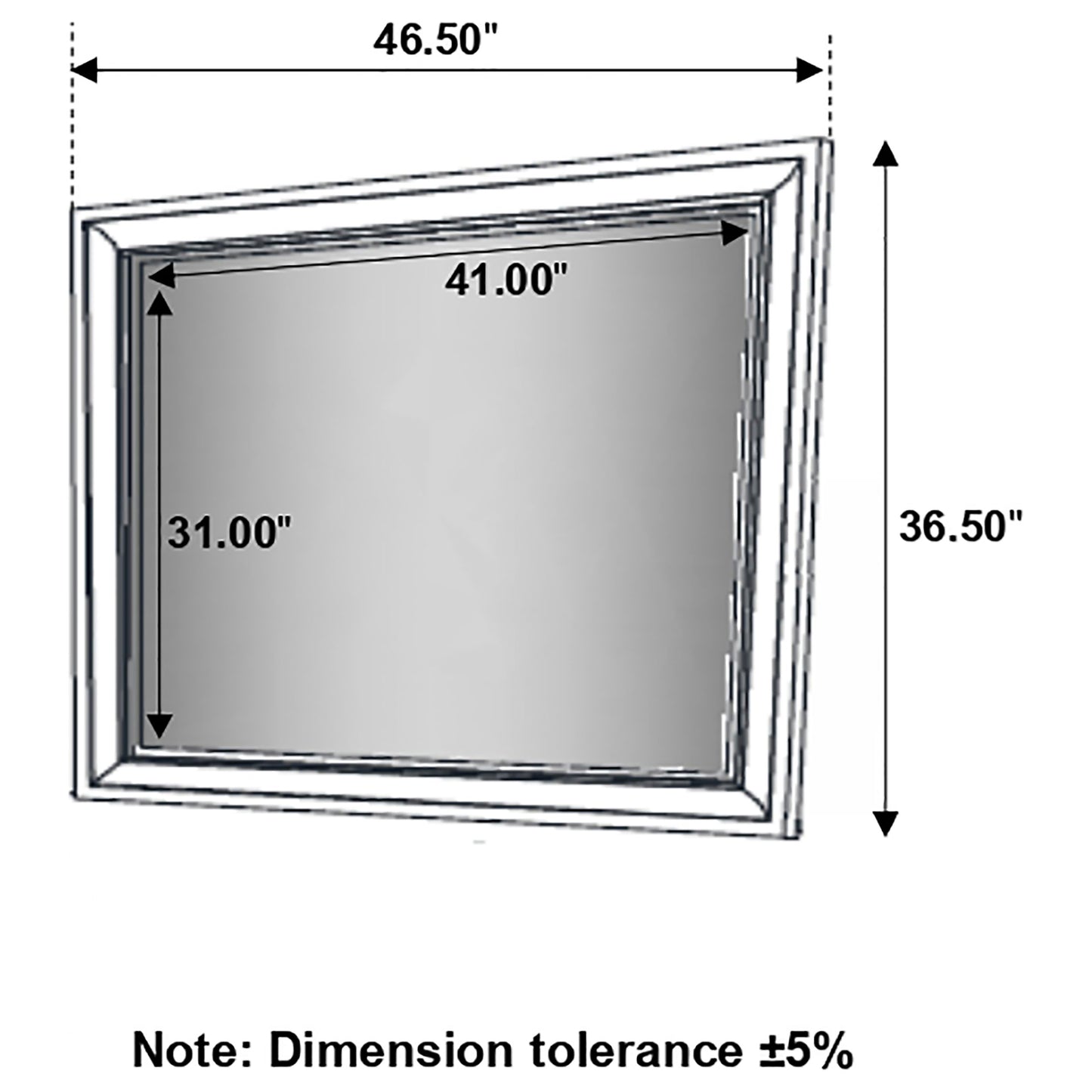 Miranda Dresser Mirror White