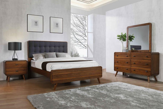 Robyn 4-Piece Full Bedroom Set Dark Walnut