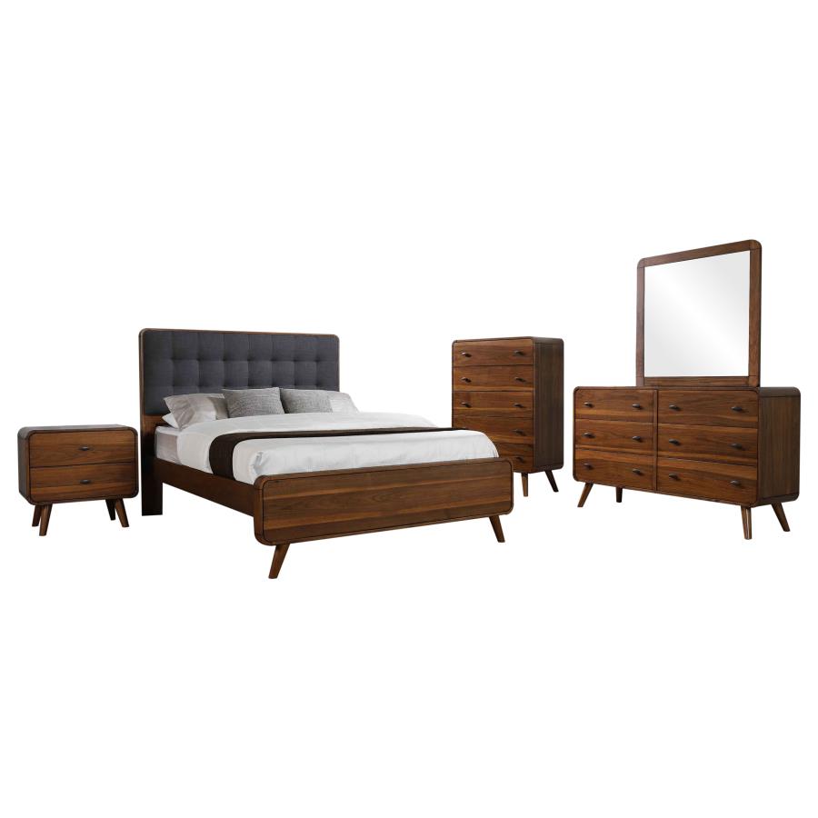 Robyn 5-Piece Full Bedroom Set Dark Walnut