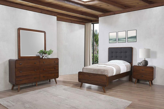 Robyn 4-Piece Twin Bedroom Set Dark Walnut