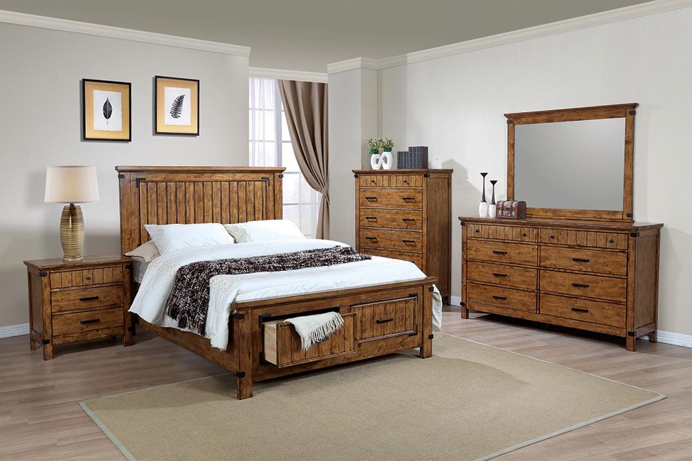 Brenner Rustic Honey Full Four-Piece Set - ATL FURNITURE