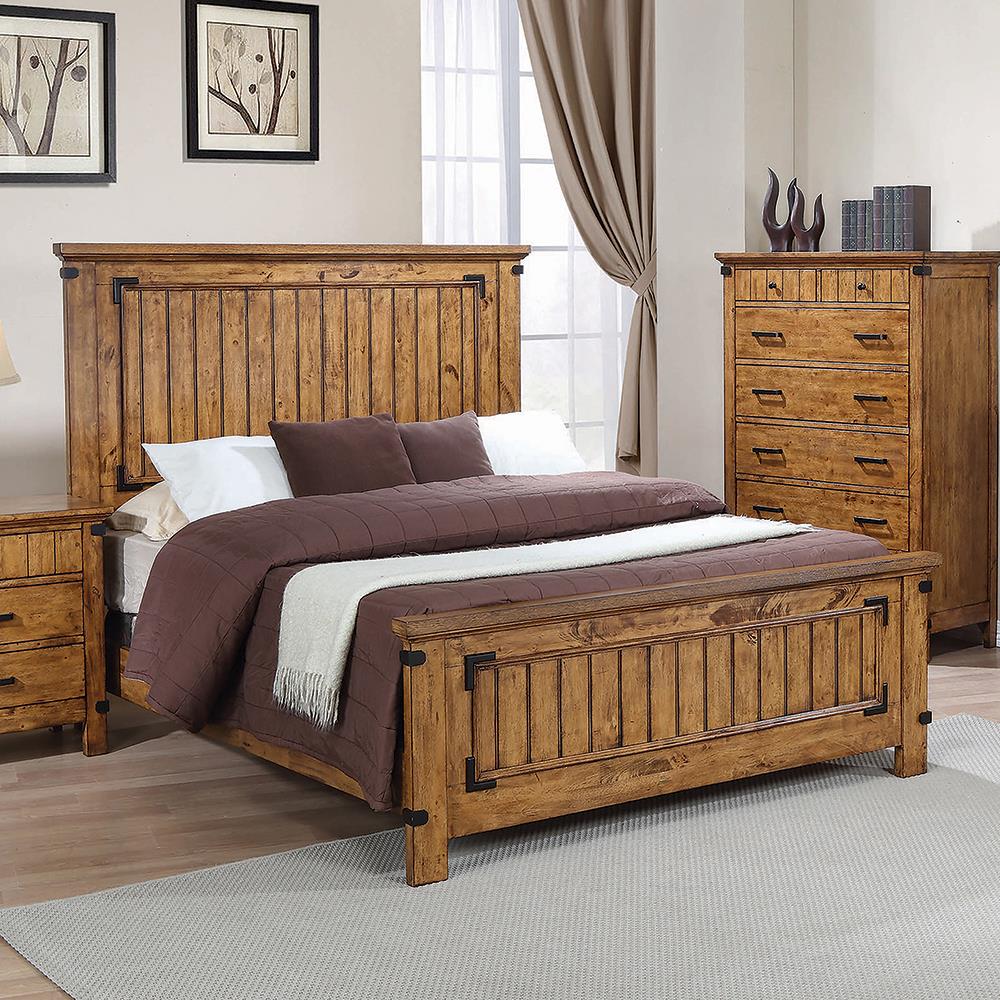 Brenner Rustic Honey Full Bed - ATL FURNITURE