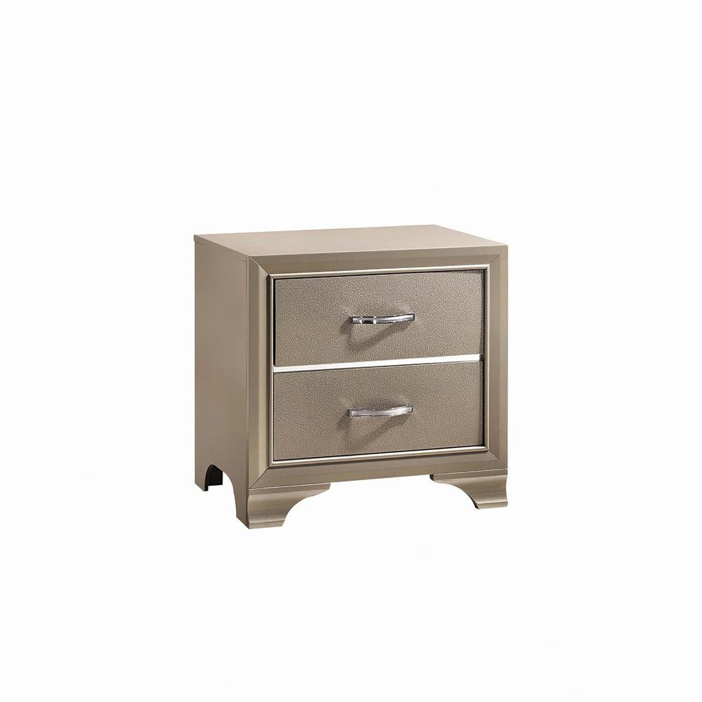 Beaumont Transitional Champagne Nightstand - ATL FURNITURE