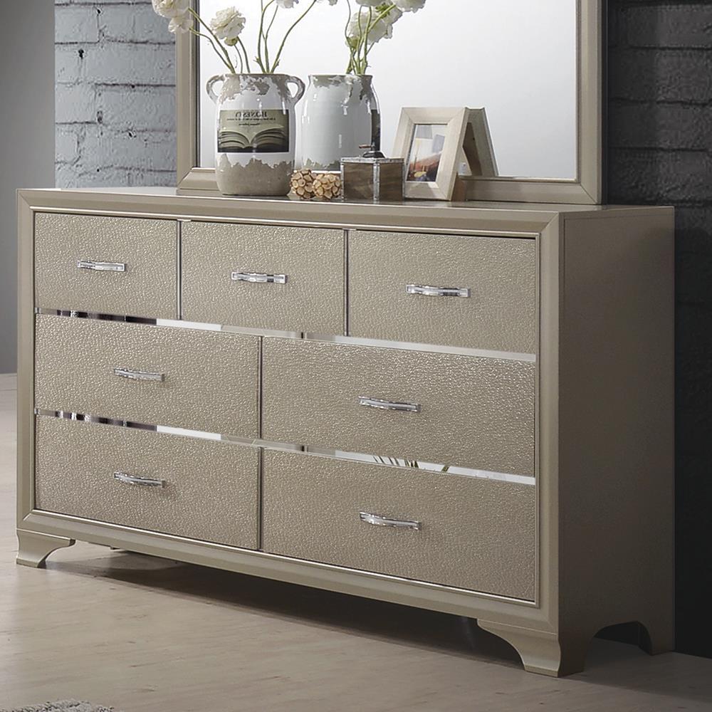 Beaumont Transitional Champagne Dresser - ATL FURNITURE