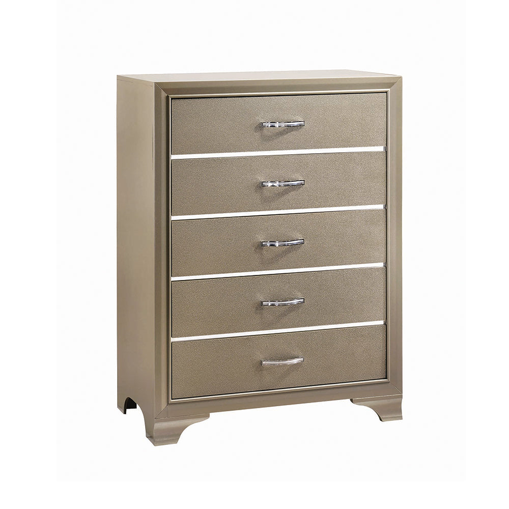 Beaumont 5-drawer Bedroom Chest Champagne