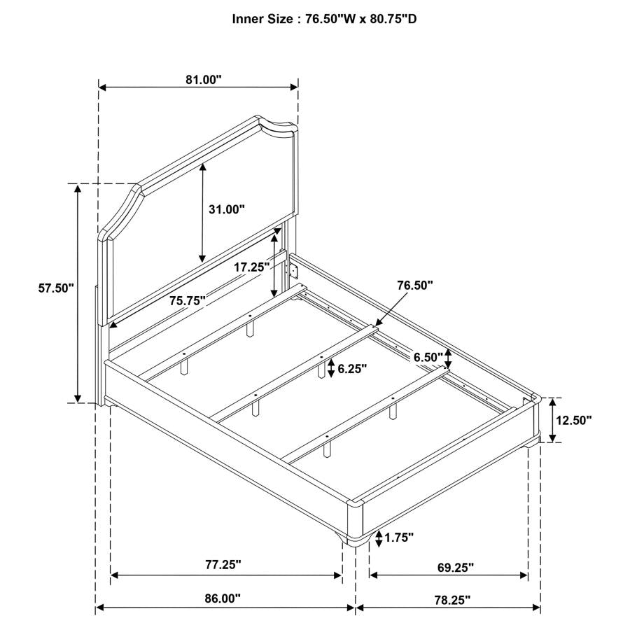 Garland 4-Piece Eastern King Bedroom Set Brown Cherry