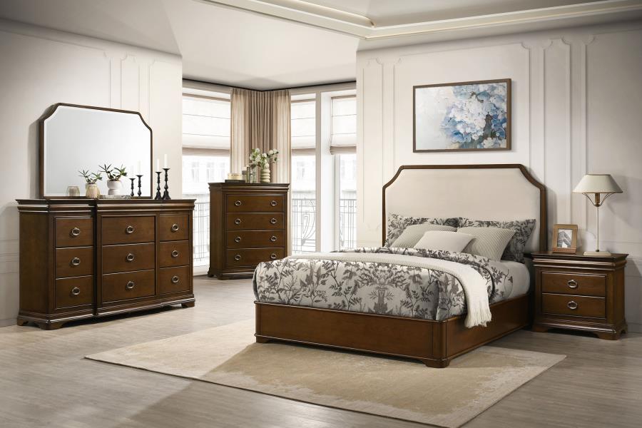 Garland 5-Piece Eastern King Bedroom Set Brown Cherry
