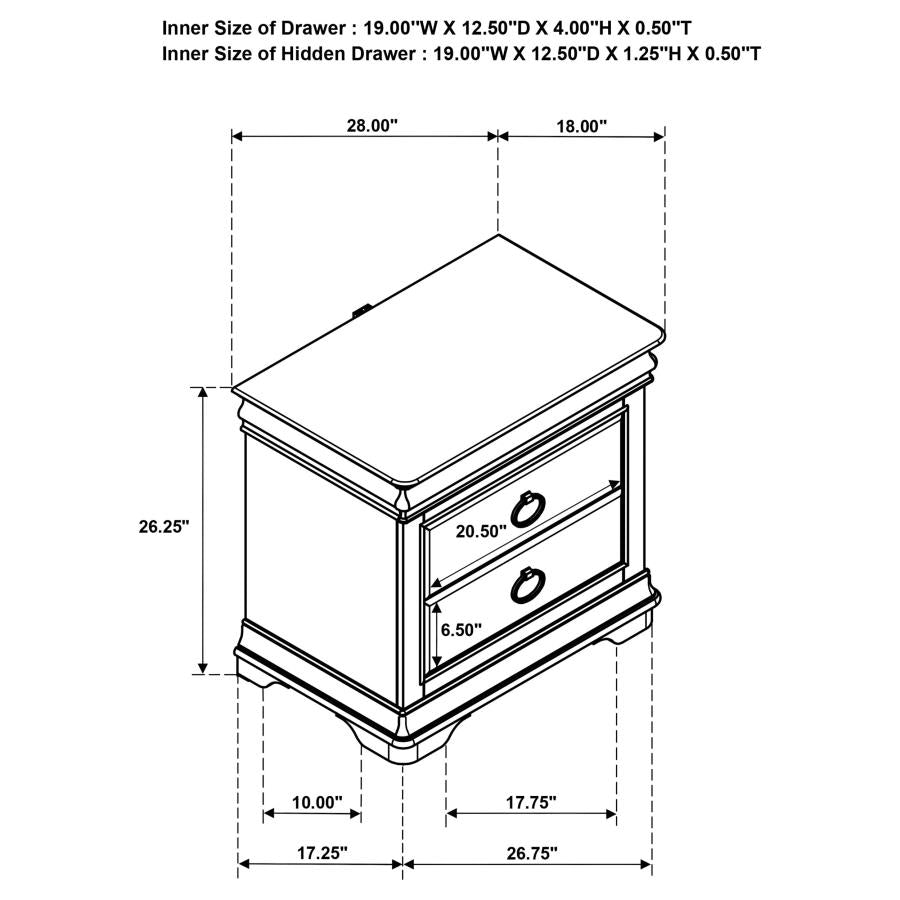 Garland 5-Piece Eastern King Bedroom Set Brown Cherry