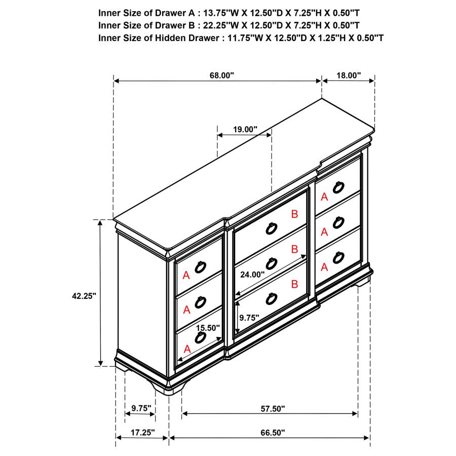 Garland 5-Piece Eastern King Bedroom Set Brown Cherry