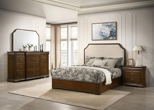 Garland 4-Piece Queen Bedroom Set Brown Cherry