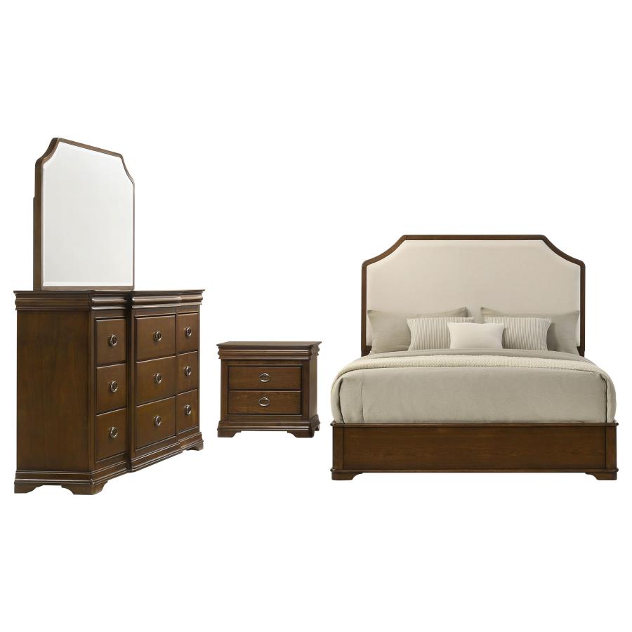 Garland 4-Piece Queen Bedroom Set Brown Cherry