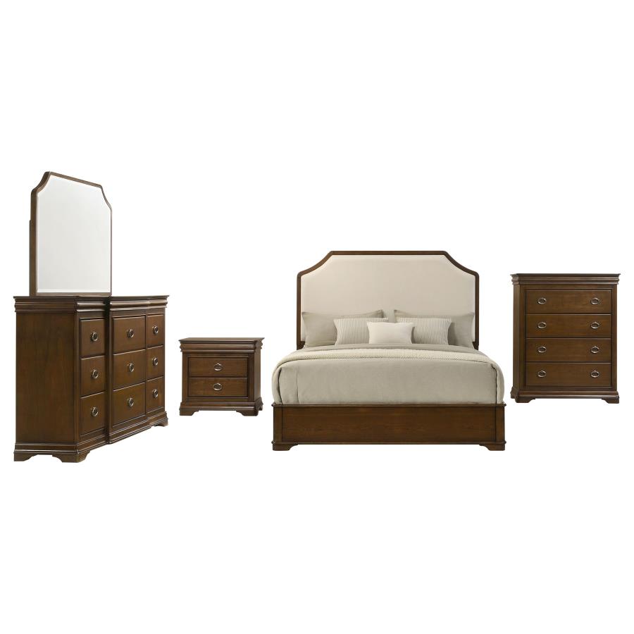Garland 5-Piece Queen Bedroom Set Brown Cherry