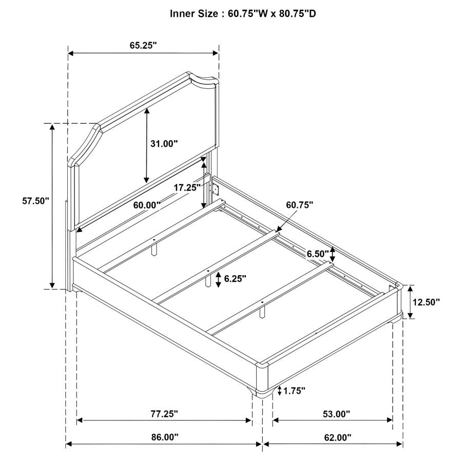 Garland 5-Piece Queen Bedroom Set Brown Cherry
