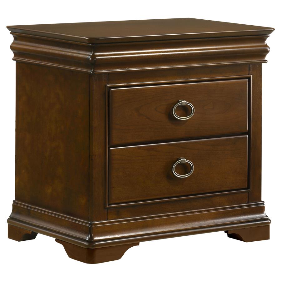 Garland 3-Drawer Nightstand Bedside Table Brown Cherry