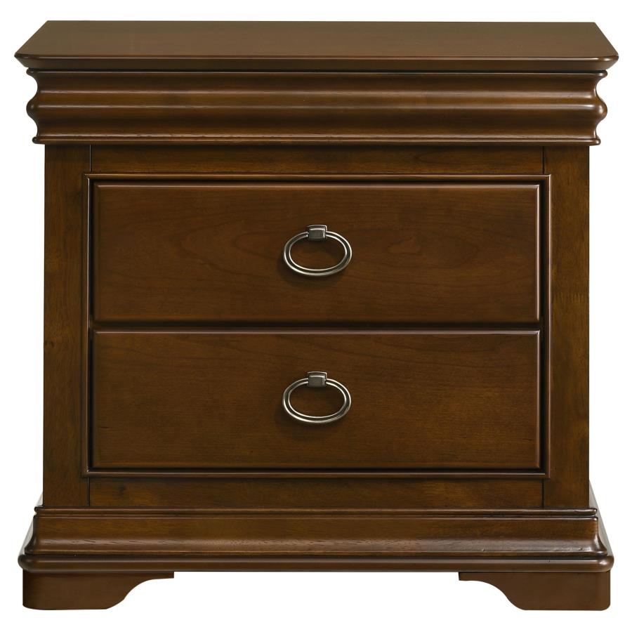 Garland 3-Drawer Nightstand Bedside Table Brown Cherry
