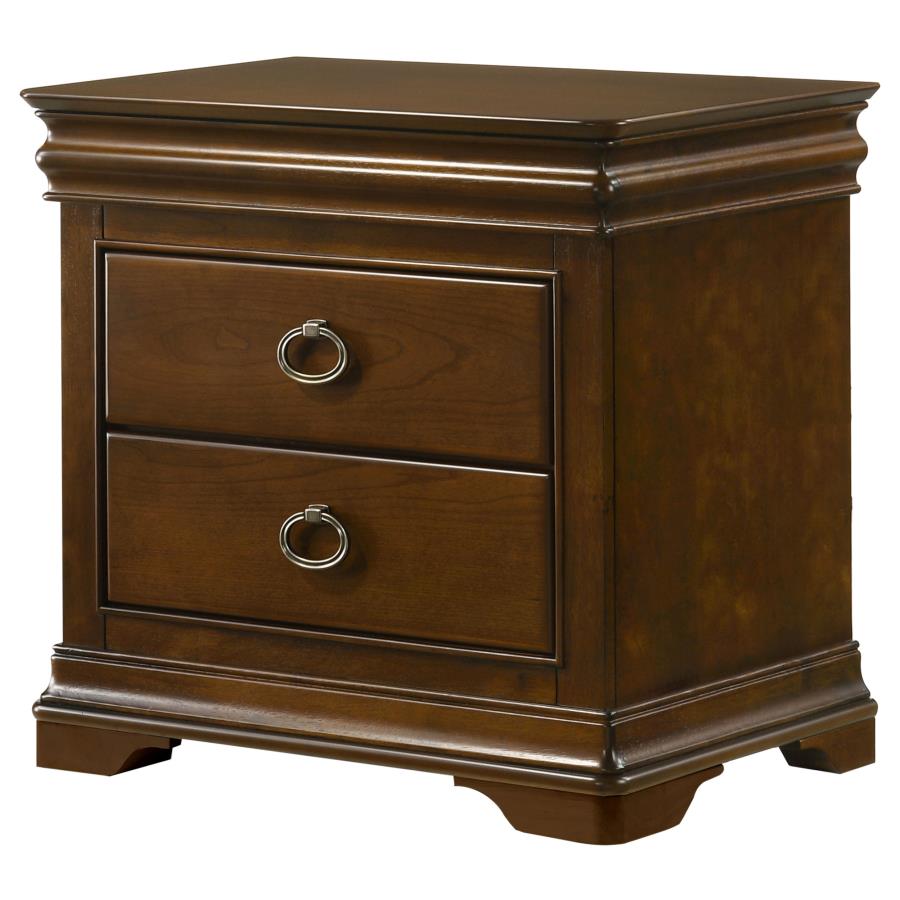 Garland 3-Drawer Nightstand Bedside Table Brown Cherry