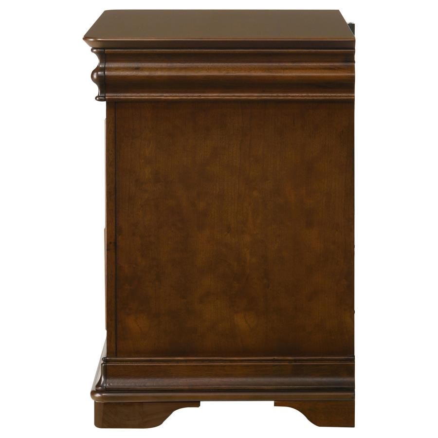Garland 3-Drawer Nightstand Bedside Table Brown Cherry
