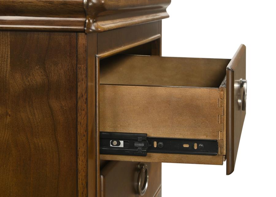 Garland 3-Drawer Nightstand Bedside Table Brown Cherry