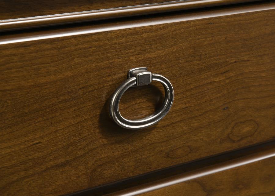 Garland 3-Drawer Nightstand Bedside Table Brown Cherry