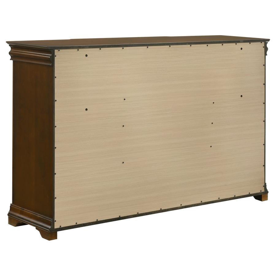 Garland 11-Drawer Bedroom Dresser Cabinet Brown Cherry