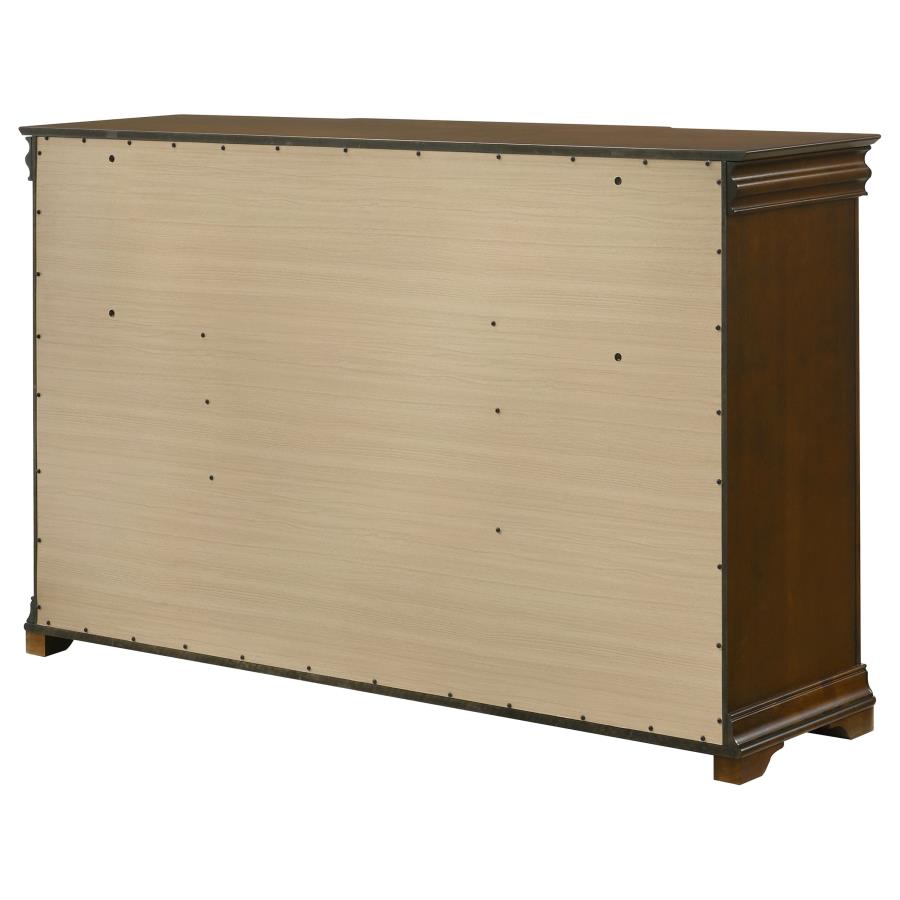 Garland 11-Drawer Bedroom Dresser Cabinet Brown Cherry