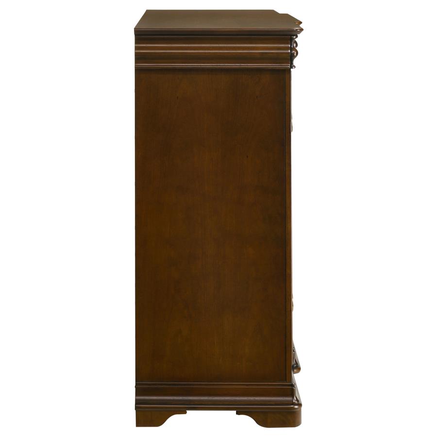 Garland 11-Drawer Bedroom Dresser Cabinet Brown Cherry