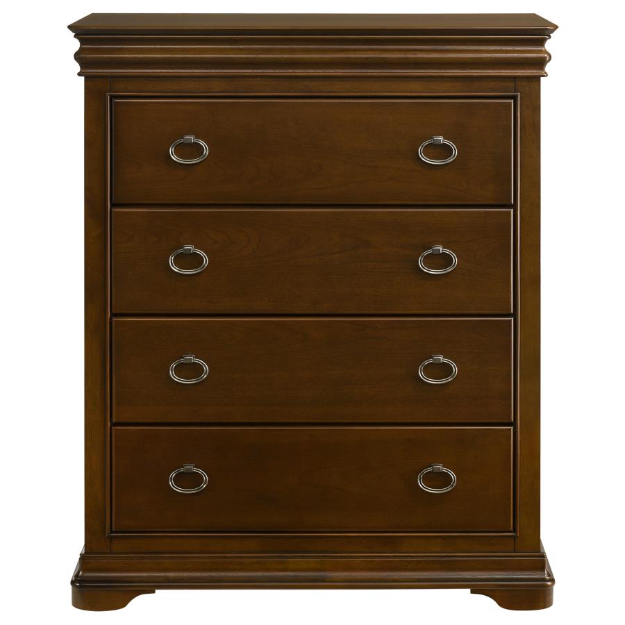 Garland 4-Drawer Bedroom Chest Of Drawers Brown Cherry