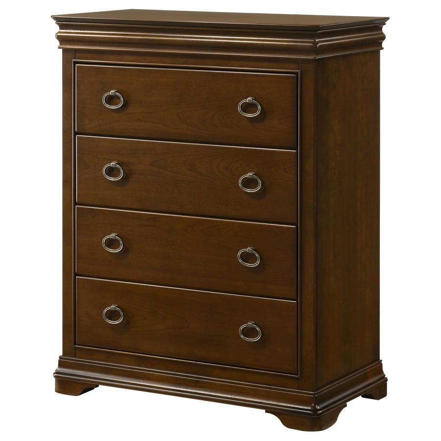 Garland 4-Drawer Bedroom Chest Of Drawers Brown Cherry