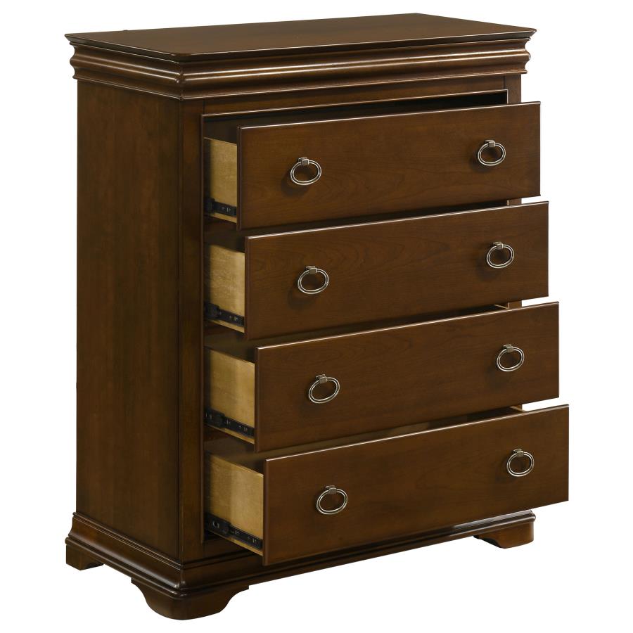 Garland 4-Drawer Bedroom Chest Of Drawers Brown Cherry