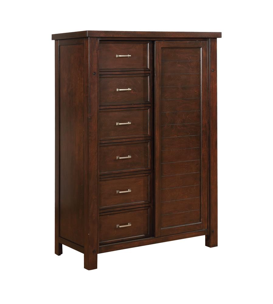 Barstow Transitional Pinot Noir Door Chest - ATL FURNITURE