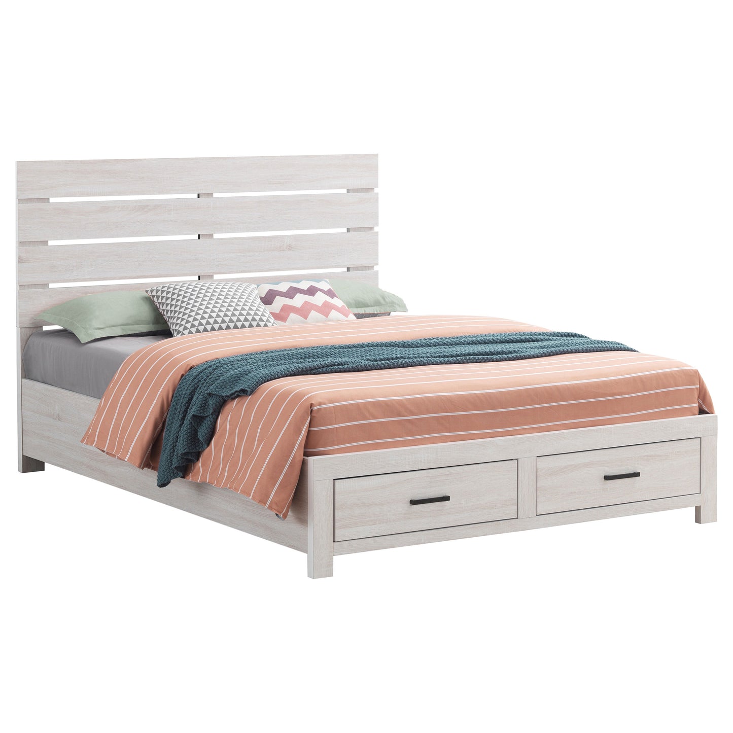 Brantford Queen Storage Bed Coastal White