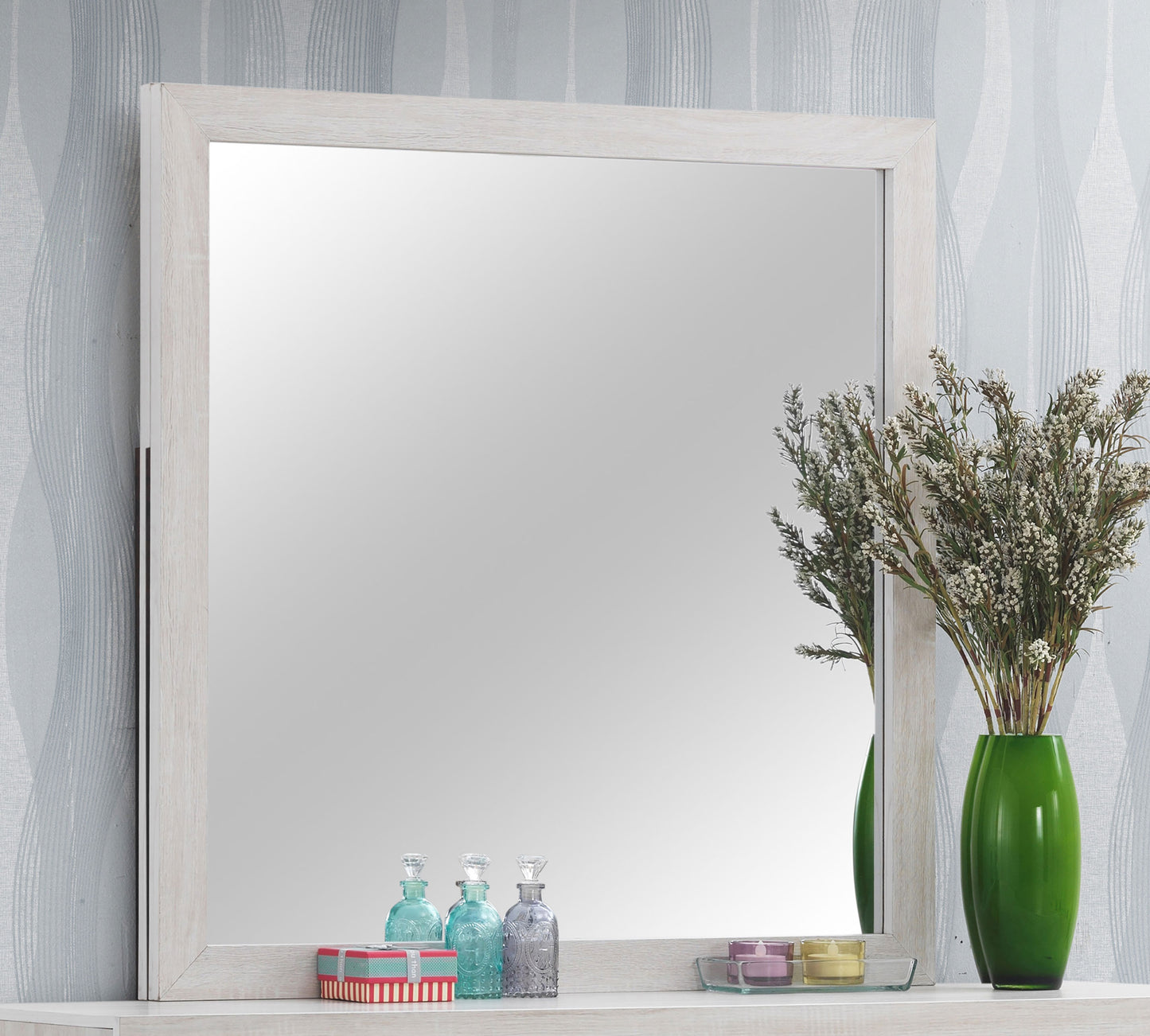 Brantford Rectangle Dresser Mirror Coastal White