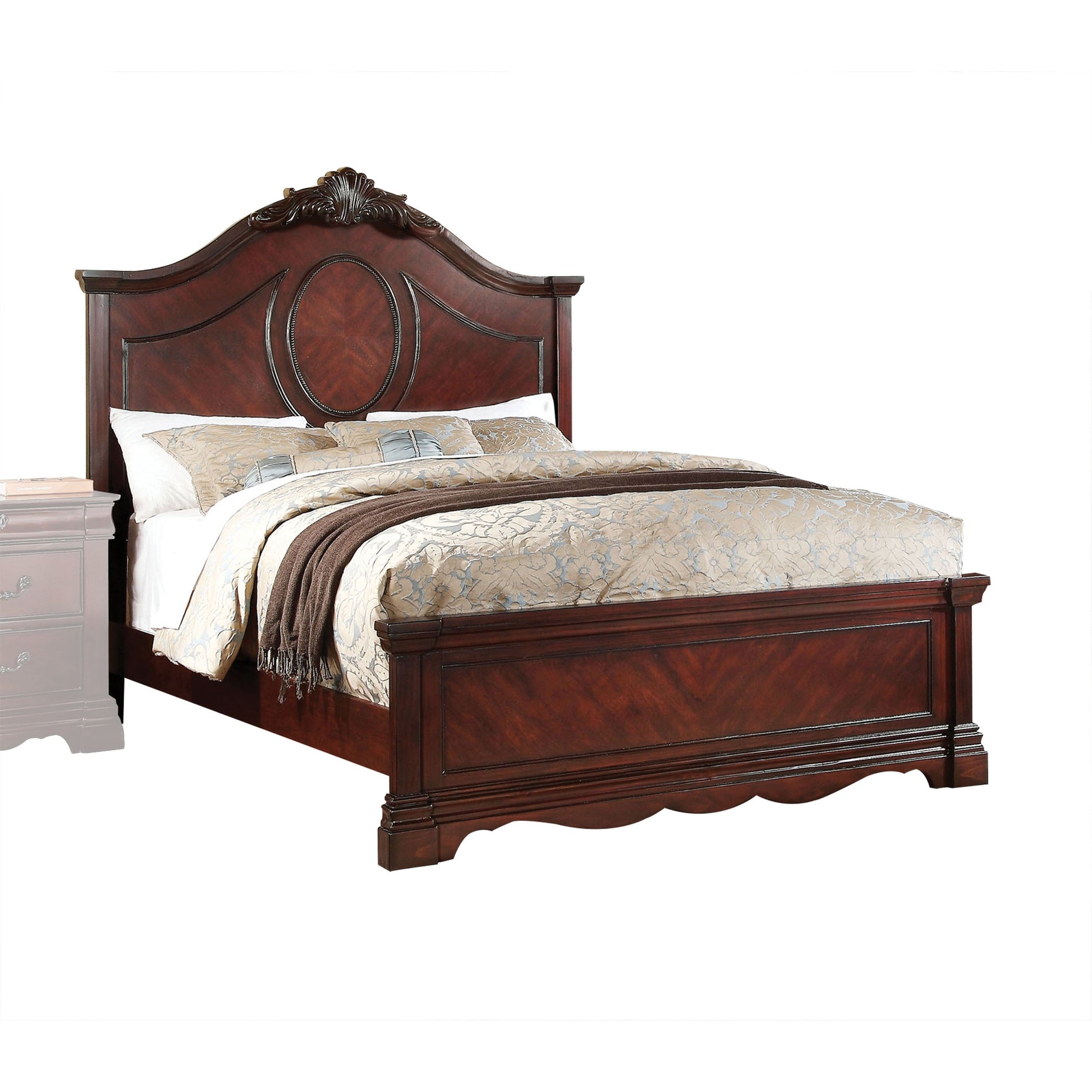 Estrella Dark Cherry Eastern King Bed - ATL FURNITURE