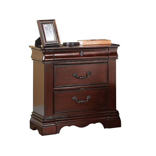 Estrella Dark Cherry Nightstand - ATL FURNITURE