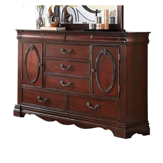 Estrella Dark Cherry Dresser - ATL FURNITURE